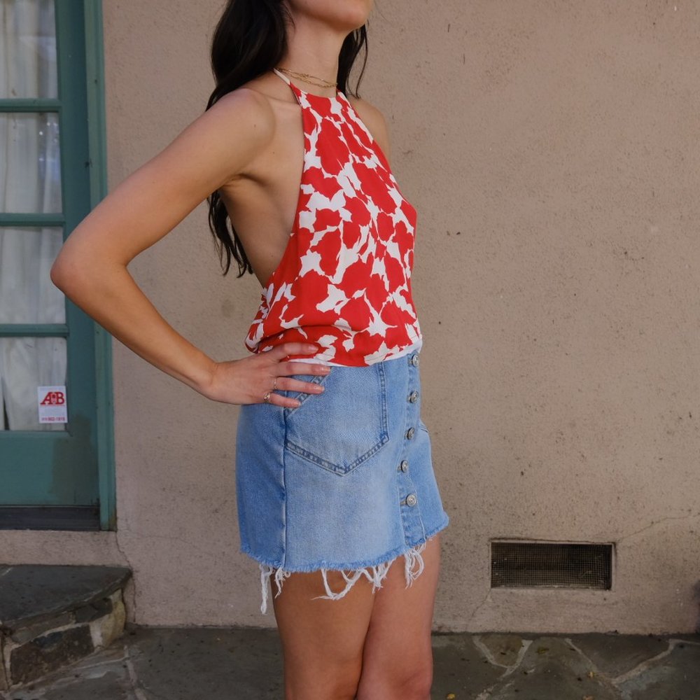 Beautiful Floral Halter Size M